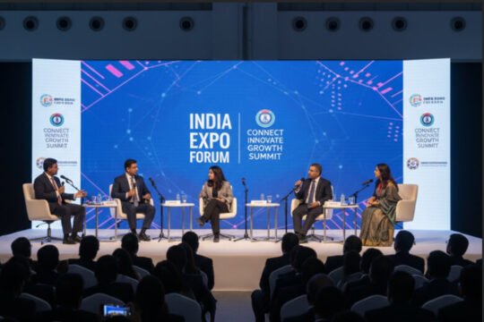 Indian exhibitors discussing key strategies and insights for achieving success at trade shows and exhibitions in 2026