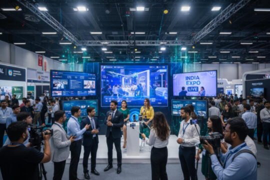 PR team promoting an exhibition through social media, press coverage, and influencer collaborations